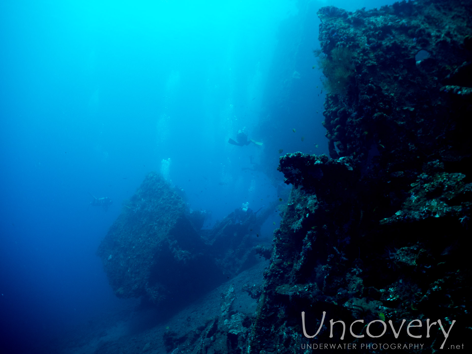 Wreck, photo taken in Indonesia, Bali, Tulamben, Liberty Wreck